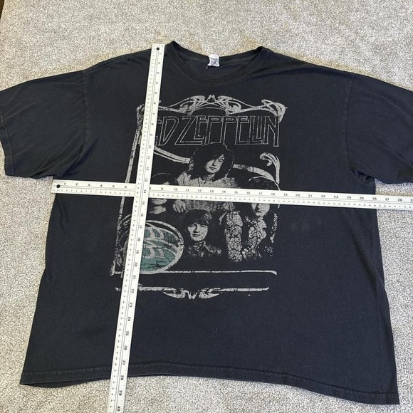 Vintage 2000s Led Zeppelin Black Band T-Shirt 2X Classic Rock Graphic Tee - Picture 4 of 5